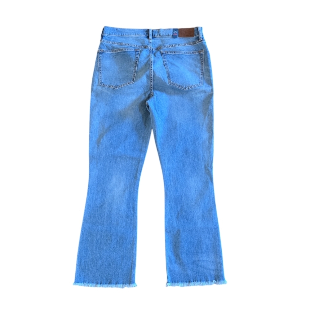 Johnny Was Samira Eyelet Cropped Baby Boot Mid Rise Jeans Embroidered Size 29 - Picture 6 of 16